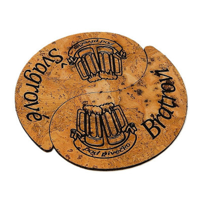 Korkový podtácek - dvoudílný, Pivo bratr/ švagrová