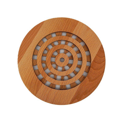Kuchyňská pomůcka - Dřevěná podložka pod hrnec , Frézovaná, kruh
