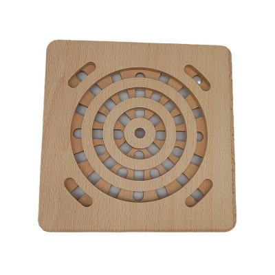 Kuchyňská pomůcka - Dřevěná podložka pod hrnec, Frézovaná, čtverec