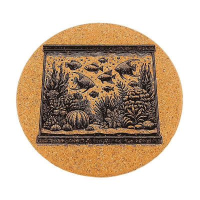 Kuchyňská pomůcka - Korková podložka pod hrnec, Akvárium