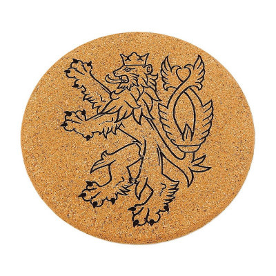 Kuchyňská pomůcka - Korková podložka pod hrnec, Český lev