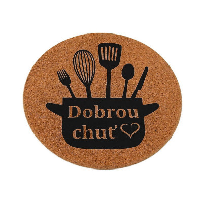 Kuchyňská pomůcka - Korková podložka pod hrnec, Dobrou chuť