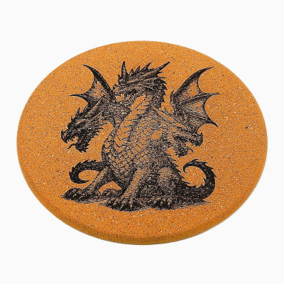 Kuchyňská pomůcka - Korková podložka pod hrnec, Drak trojhlavý