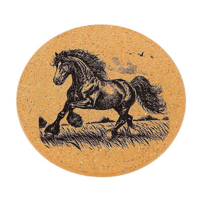 Kuchyňská pomůcka - Korková podložka pod hrnec, Kůň 2