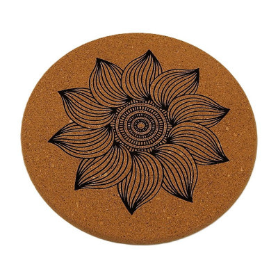 Kuchyňská pomůcka - Korková podložka pod hrnce, Květ 1