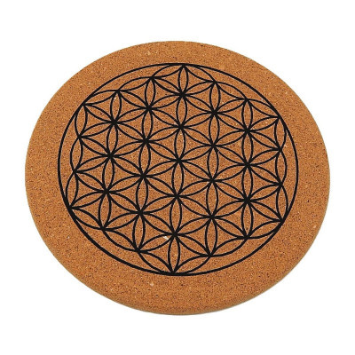Kuchyňská pomůcka - Korková podložka pod hrnce, Květ života