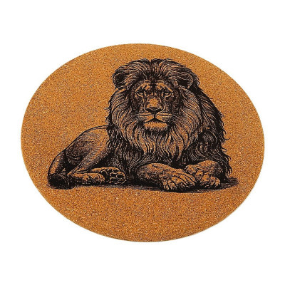 Kuchyňská pomůcka - Korková podložka pod hrnec, Lev