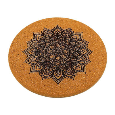 Kuchyňská pomůcka - Korková podložka pod hrnec, Mandala 10