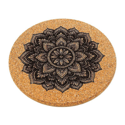 Kuchyňská pomůcka - Korková podložka pod hrnec, Mandala 12