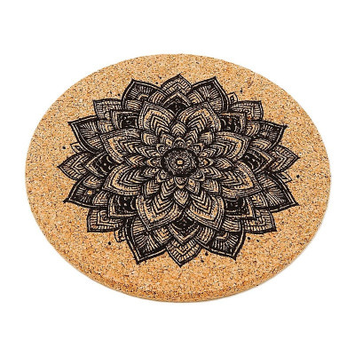 Kuchyňská pomůcka - Korková podložka pod hrnec, Mandala 13