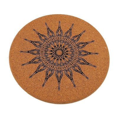 Kuchyňská pomůcka - Korková podložka pod hrnec, Mandala 1