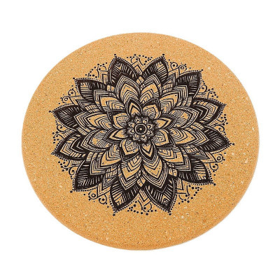 Kuchyňská pomůcka - Korková podložka pod hrnec, Mandala 2