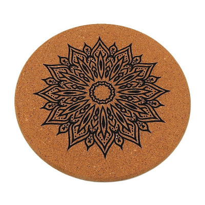 Kuchyňská pomůcka - Korková podložka pod hrnce, Mandala 4