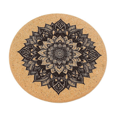 Kuchyňská pomůcka - Korková podložka pod hrnec, Mandala 7