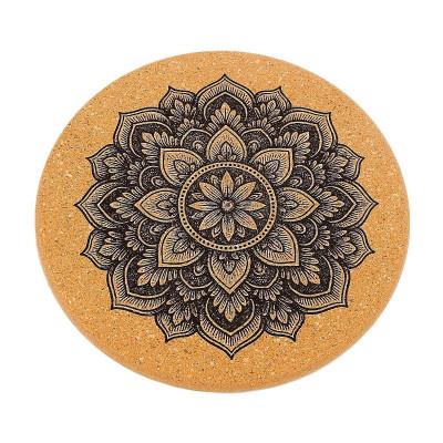 Kuchyňská pomůcka - Korková podložka pod hrnec, Mandala 8