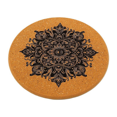 Kuchyňská pomůcka - Korková podložka pod hrnec, Mandala 9