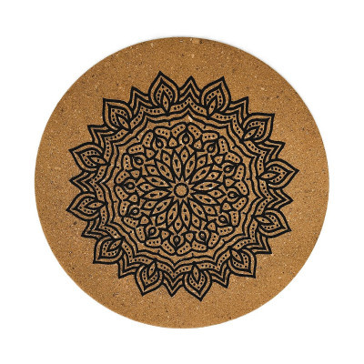 Kuchyňská pomůcka - Korková podložka pod hrnec, Mandala