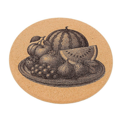 Kuchyňská pomůcka - Korková podložka pod hrnec, Mísa s ovocem 2