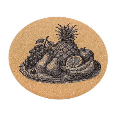 Kuchyňská pomůcka - Korková podložka pod hrnec, Mísa s ovocem 3
