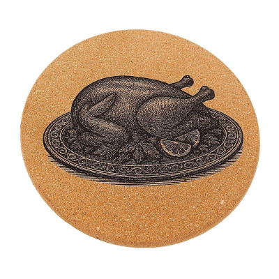 Kuchyňská pomůcka - Korková podložka pod hrnec, Pečené kuře