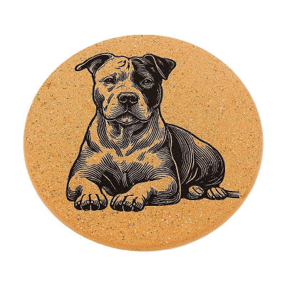 Kuchyňská pomůcka - Korková podložka pod hrnec, Pitbul