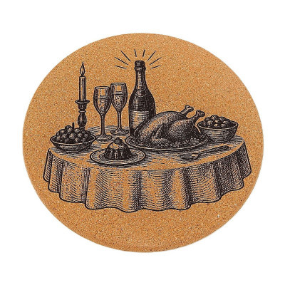 Kuchyňská pomůcka - Korková podložka pod hrnec, Prostřený stůl
