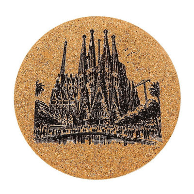Kuchyňská pomůcka - Korková podložka pod hrnec, Sagrada familia