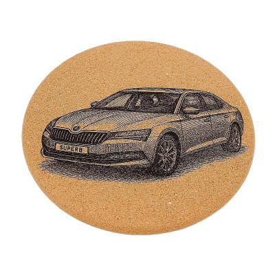 Kuchyňská pomůcka - Korková podložka pod hrnec, Škoda superb