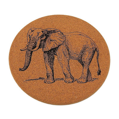 Kuchyňská pomůcka - Korková podložka pod hrnce, Slon