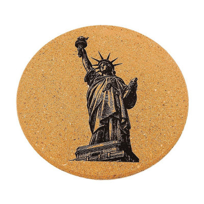 Kuchyňská pomůcka - Korková podložka pod hrnec, Socha svobody