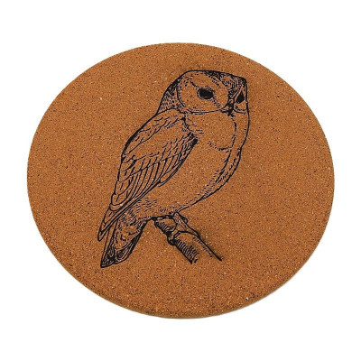 Kuchyňská pomůcka - Korková podložka pod hrnce, Sova