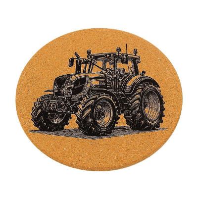 Kuchyňská pomůcka - Korková podložka pod hrnec, Traktor
