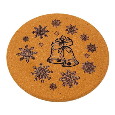 Kuchyňská pomůcka - Korková podložka pod hrnec, Vánoční