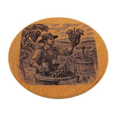 Kuchyňská pomůcka - Korková podložka pod hrnec, Vinohrad
