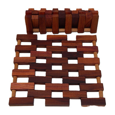 Kuchyňská pomůcka - Dřevěná podložka pod hrnec, skládací