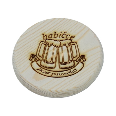 Dřevěný podtácek - Babičce pod pivečko