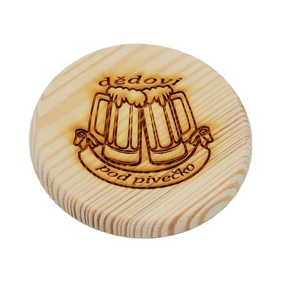 Dřevěný podtácek - Dědovi pod pivečko