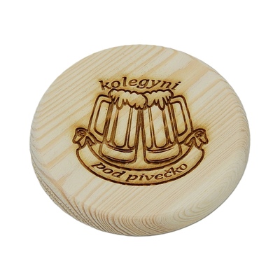 Dřevěný podtácek - Kolegyni pod pivečko
