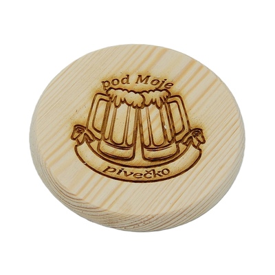 Dřevěný podtácek - Pod moje pivečko