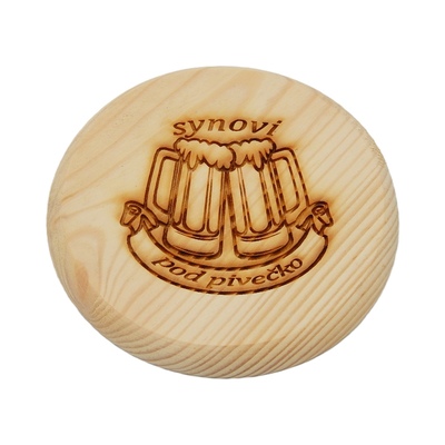 Dřevěný podtácek - Synovi pod pivečko