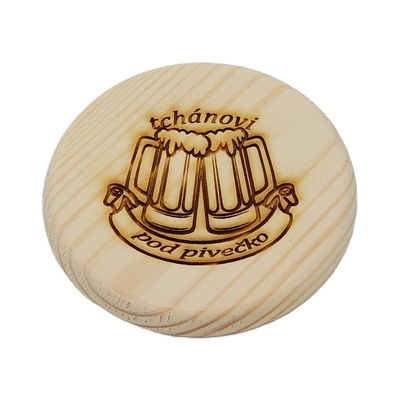 Dřevěný podtácek - Tchánovi pod pivečko