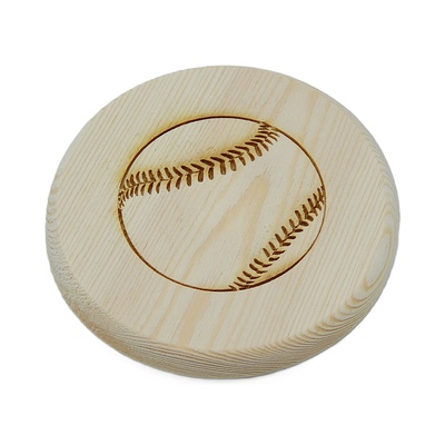 Dřevěný podtácek - Baseball míček