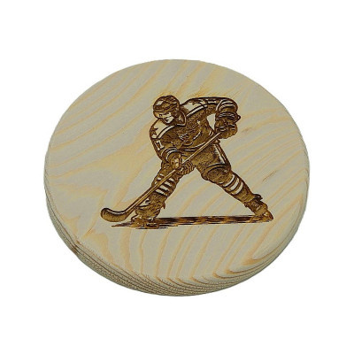 Dřevěný podtácek - Hokej