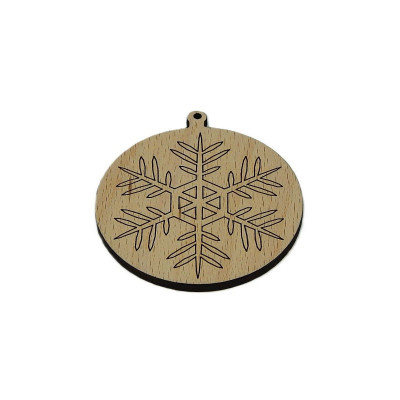 Vánoce, Baňka - vločka 15 - Obrysově