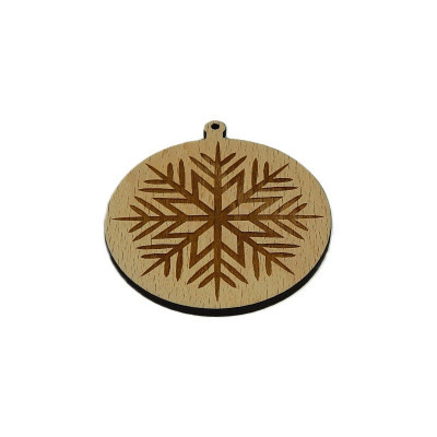 Vánoce, Baňka - vločka 2 - Obrysově