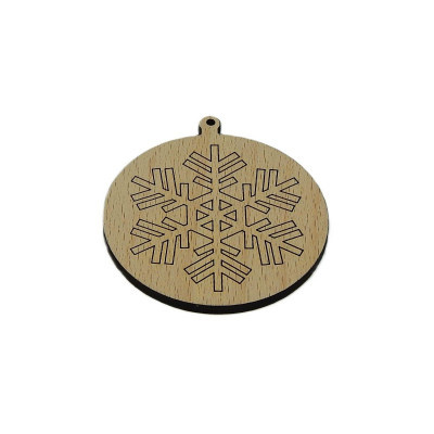 Vánoce, Baňka - vločka 3 - Obrysově