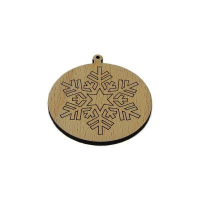 Vánoce, Baňka - vločka 8 - Obrysově