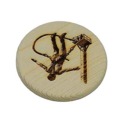 Dřevěný podtácek - Bungee jumping