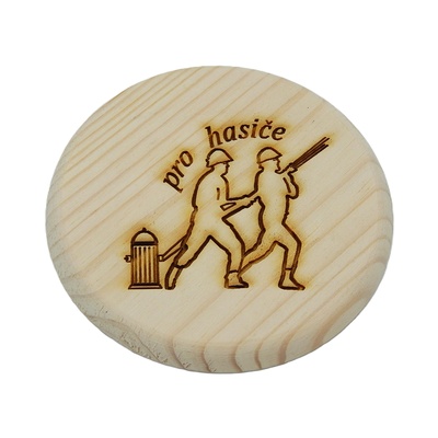 Dřevěný podtácek - Hasiči 2