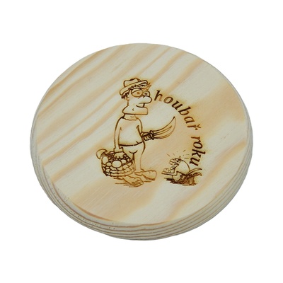 Dřevěný podtácek - Houbař roku